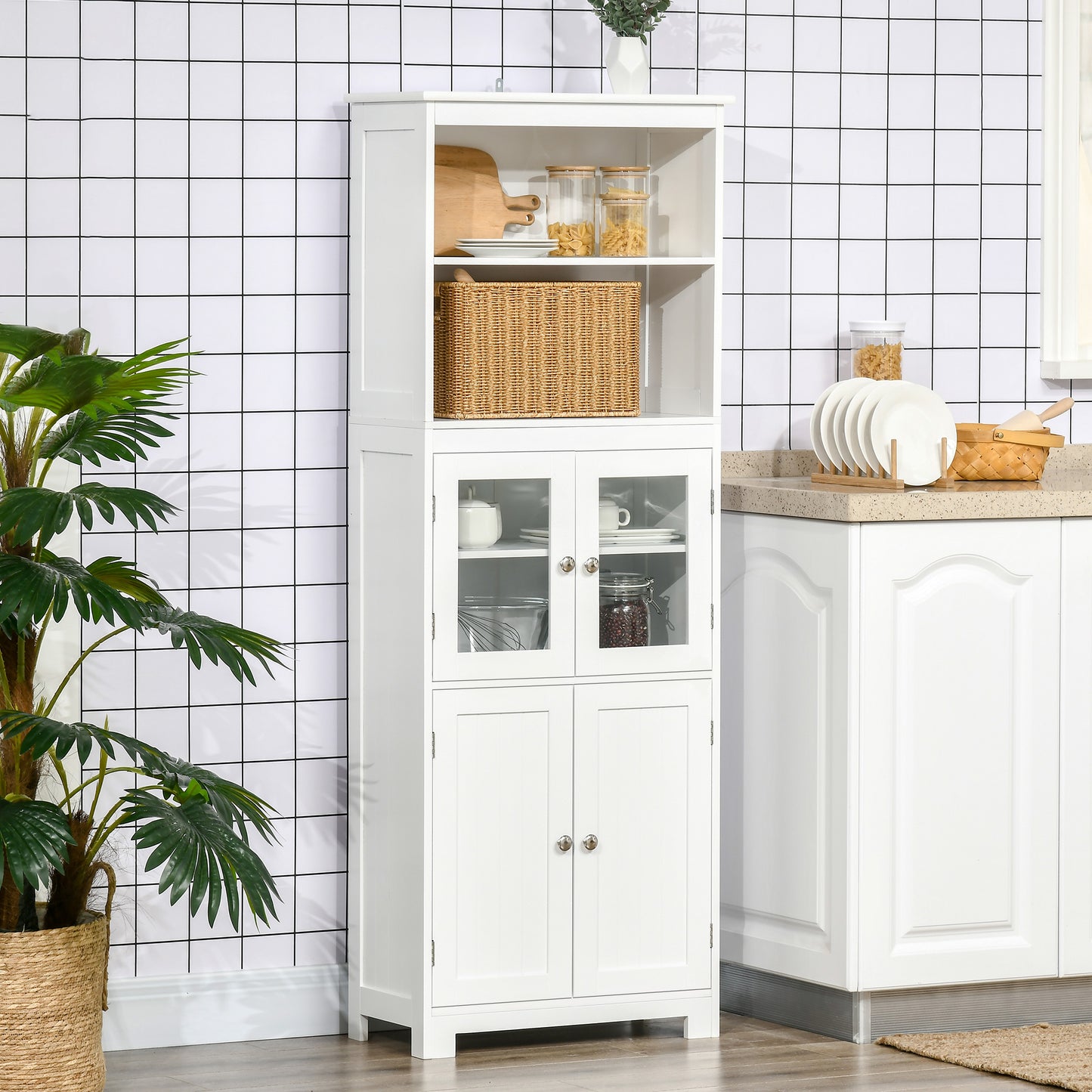 Homcom Freestanding Kitchen Cupboard