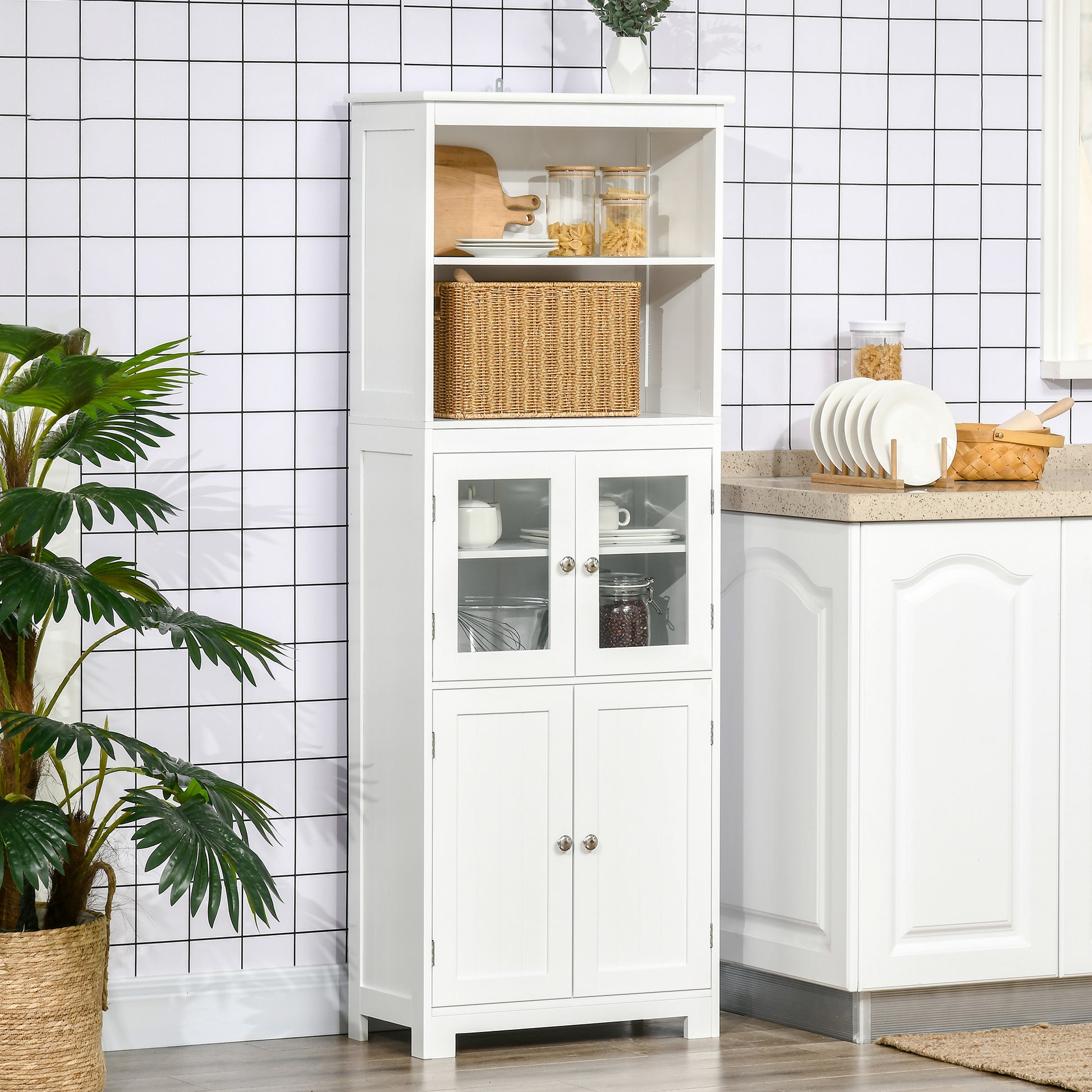 Homcom Freestanding Kitchen Cupboard