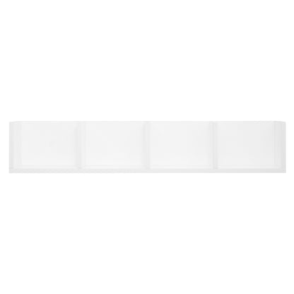 Homcom 95cm Four-Compartment Wall Shelf - White