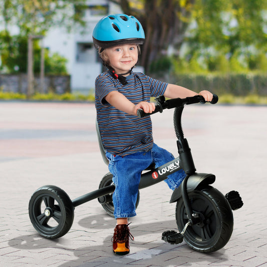 Homcom Toddler Three Wheel Plastic Trikes Black