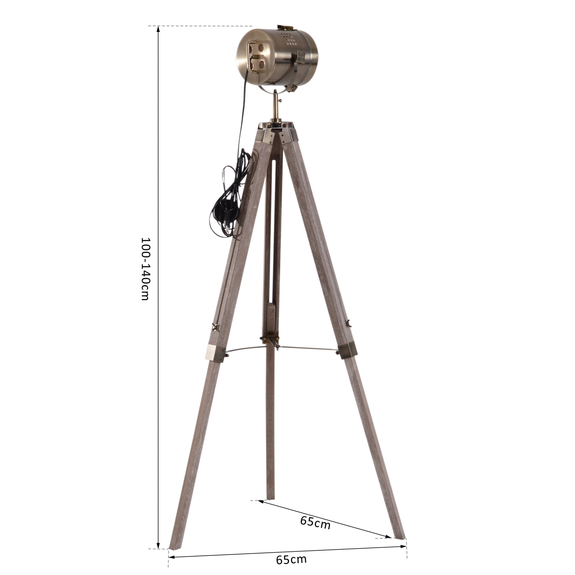 Homcom Vintage Tripod Floor Lamp