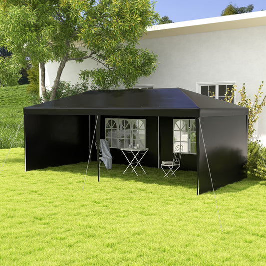 Outsunny 6 x 3m Half-Open Garden Gazebo