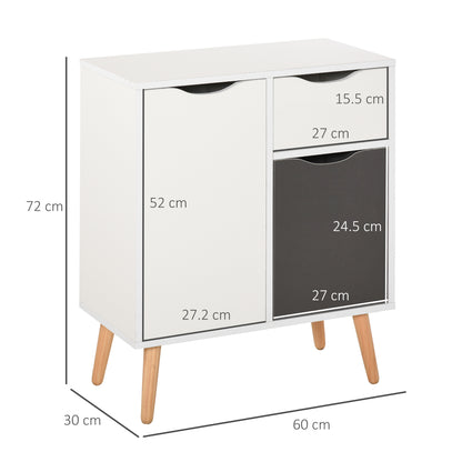 Homcom Sideboard Floor Cabinet Storage Cupboard with Drawer for Bedroom