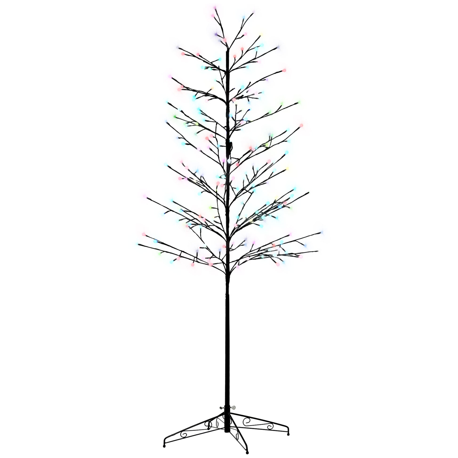 Homcom 6ft Artificial Tree Light with 180 Colour LED Light for Home Party