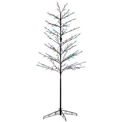 Homcom 6ft Artificial Tree Light with 180 Colour LED Light for Home Party