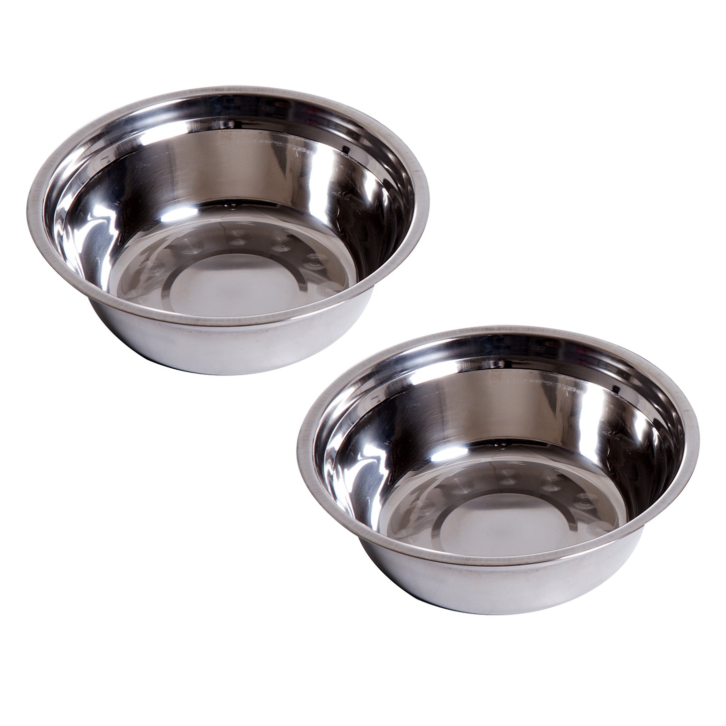 PawHut Stainless Steel Raised Dog Feeding Bowls with Stand for Small Medium Dogs Elevated Twin Pet Bowls Water Food Feeder 58.4L x 30.5W x 25.4H cm - Brown