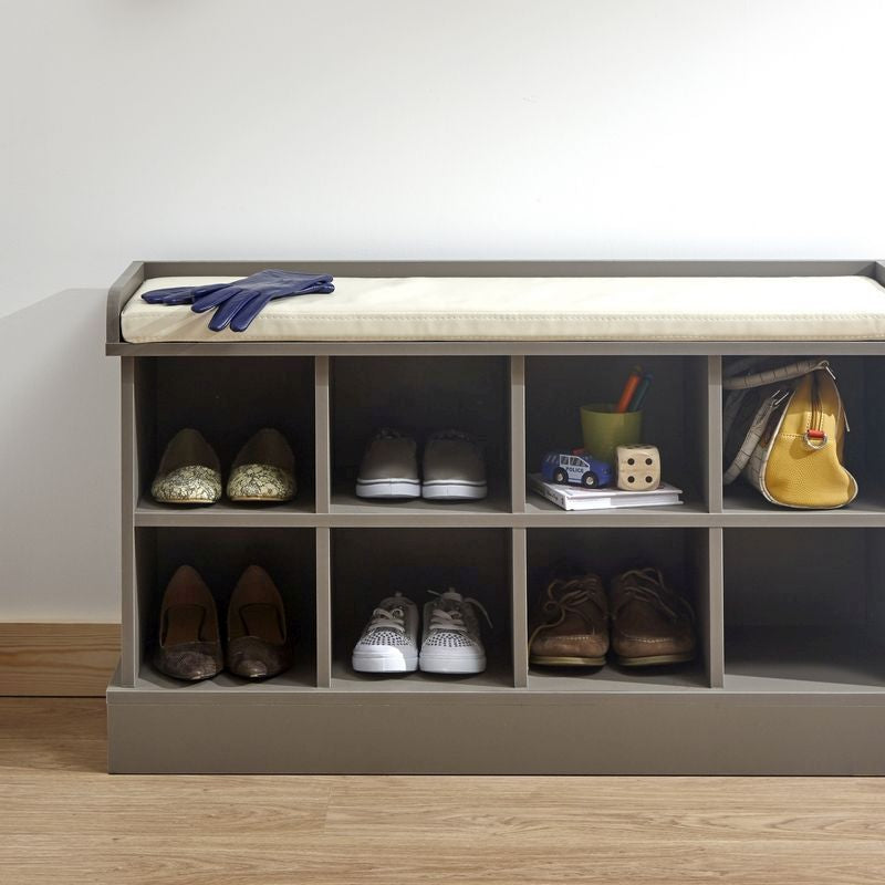 Kempton Shoe Storage Grey 8 Shelves