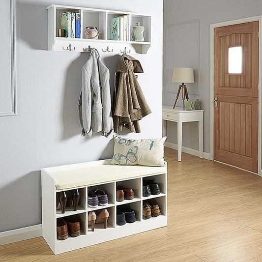 Kempton Shoe Storage White 8 Shelves