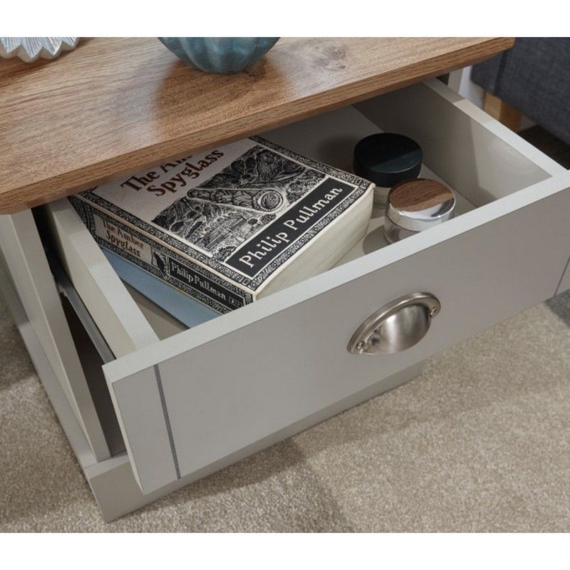 Kendal Bedside Table Grey 1 Shelf 1 Drawer