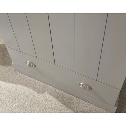 Kendal Tall Wardrobe Grey 2 Doors 1 Drawer