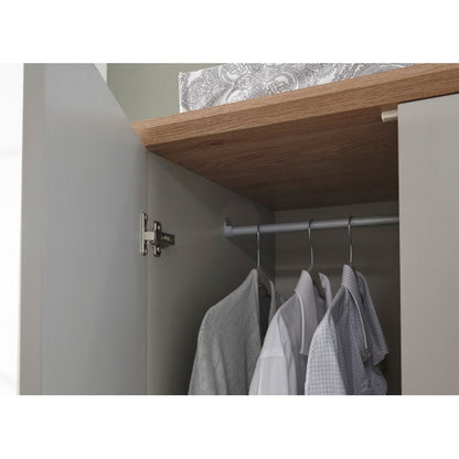 Kendal Tall Wardrobe Grey 2 Doors 1 Drawer