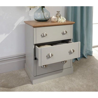 Kendal Chest of Drawers Grey 3 Drawers