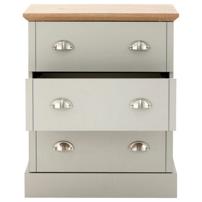 Kendal Chest of Drawers Grey 3 Drawers