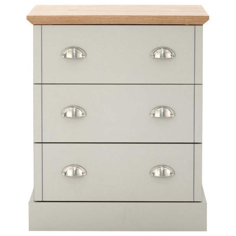 Kendal Chest of Drawers Grey 3 Drawers