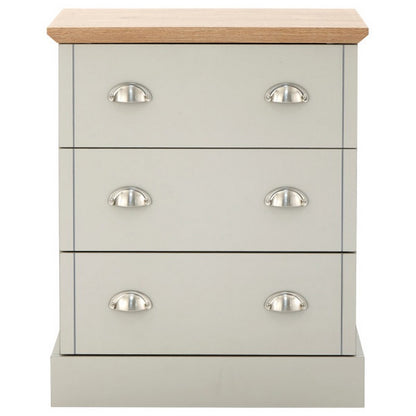 Kendal Chest of Drawers Grey 3 Drawers