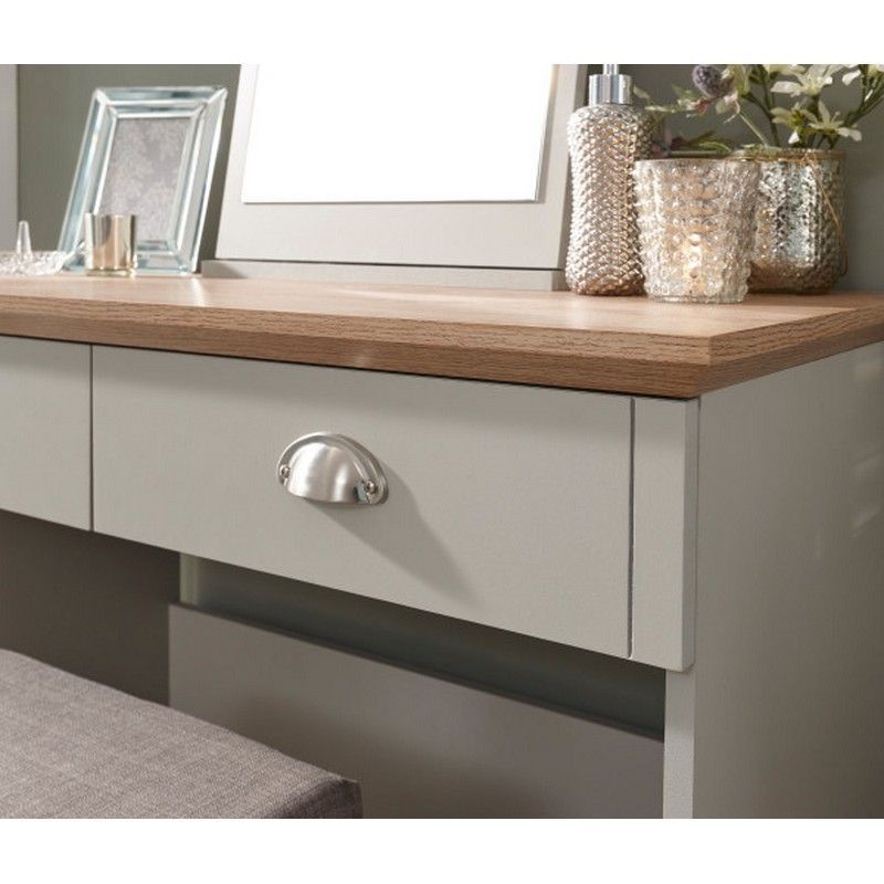 Kendal Tall Dressing Table Grey 2 Drawers