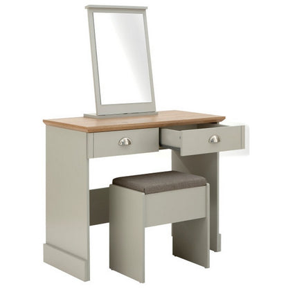 Kendal Tall Dressing Table Grey 2 Drawers