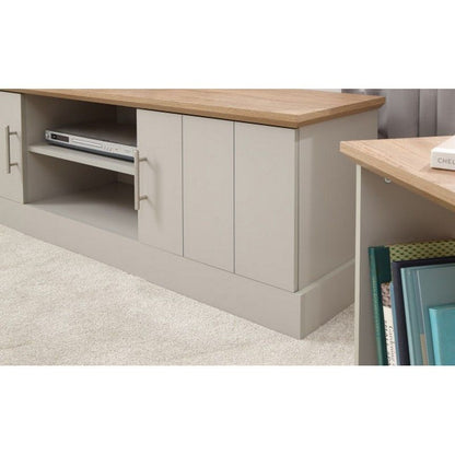 Kendal TV Unit Grey 2 Shelves 2 Doors