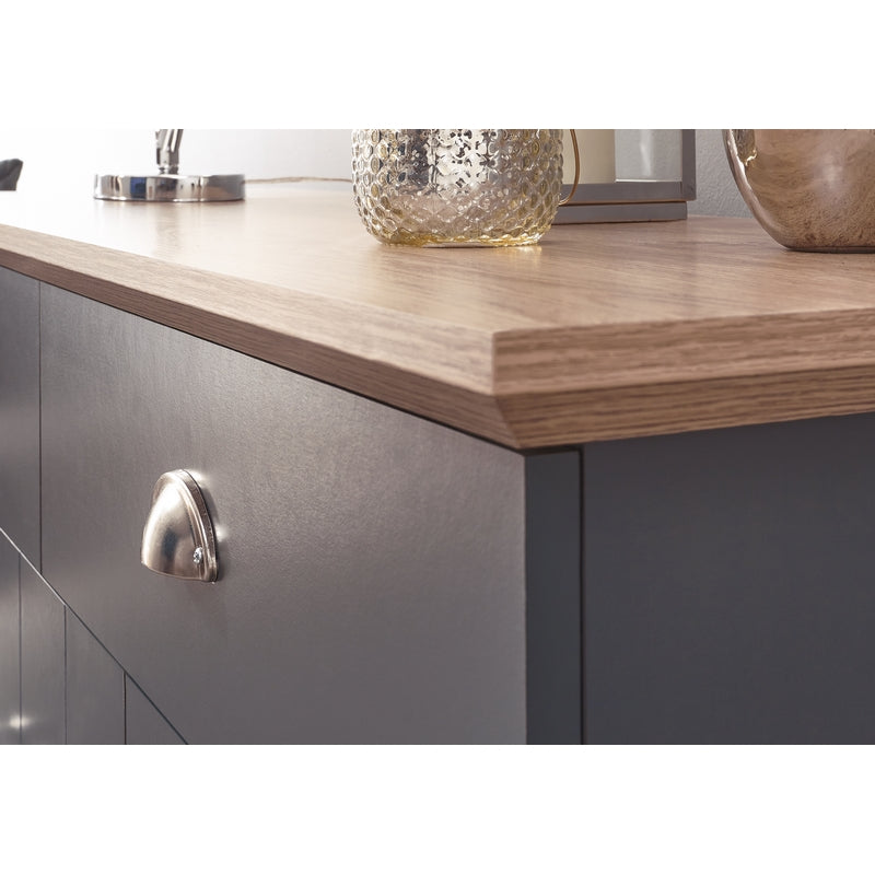 Kendal Large Sideboard Blue 3 Doors 2 Shelves 2 Drawers