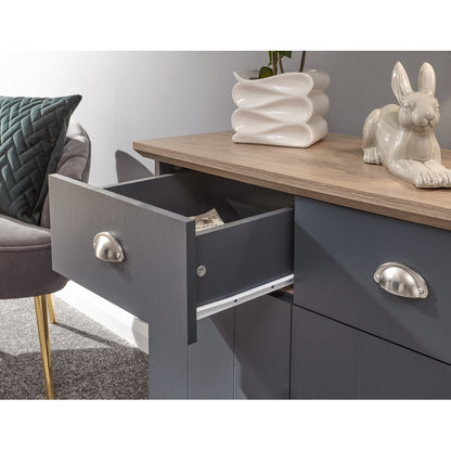 Kendal Sideboard Blue 2 Doors 1 Shelf 2 Drawers