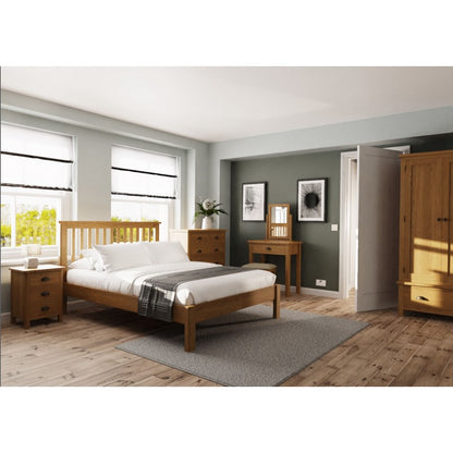 Rutland Tall Wardrobe Oak Natural 2 Doors