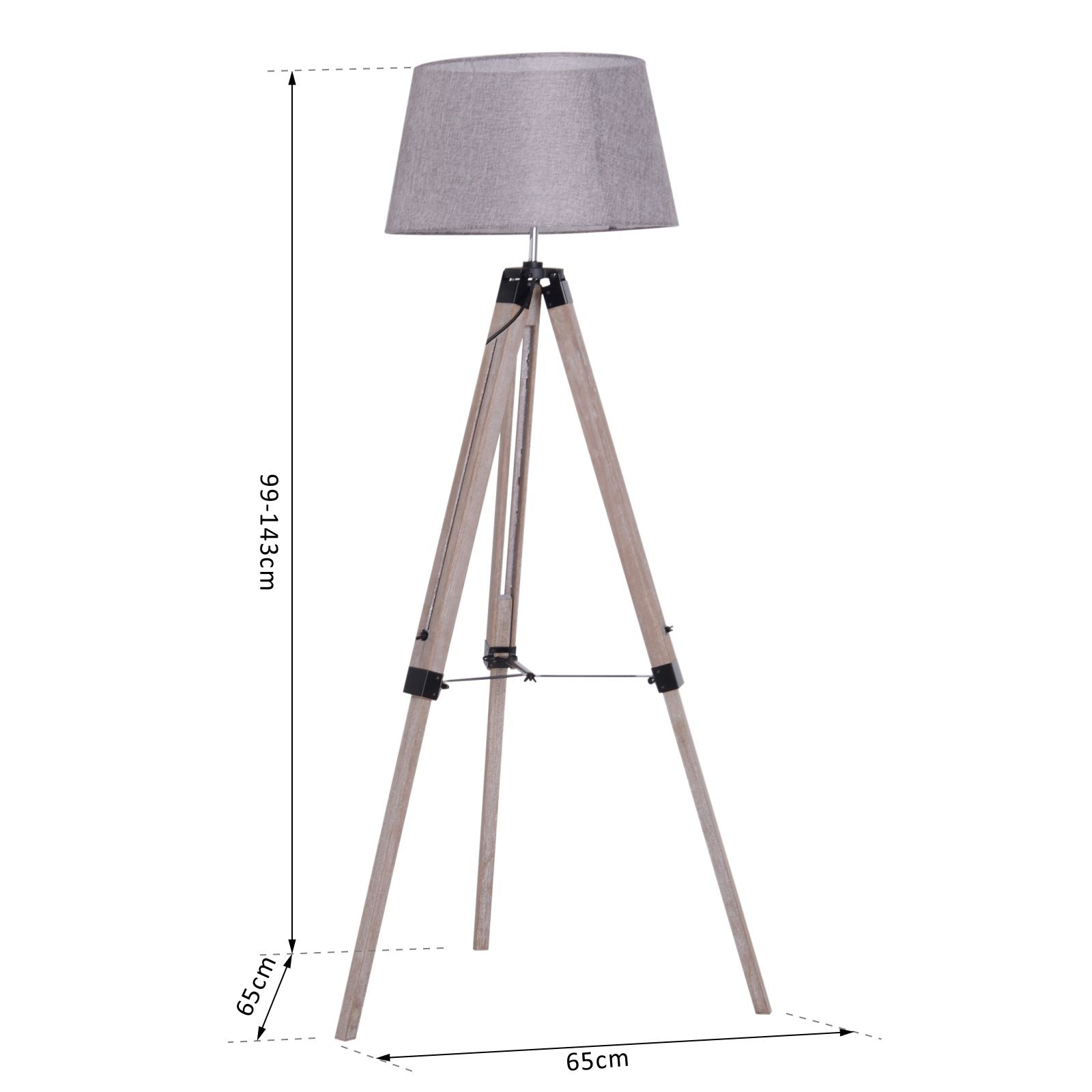 Homcom Tripod Floor Lamps for Living Room Bedroom