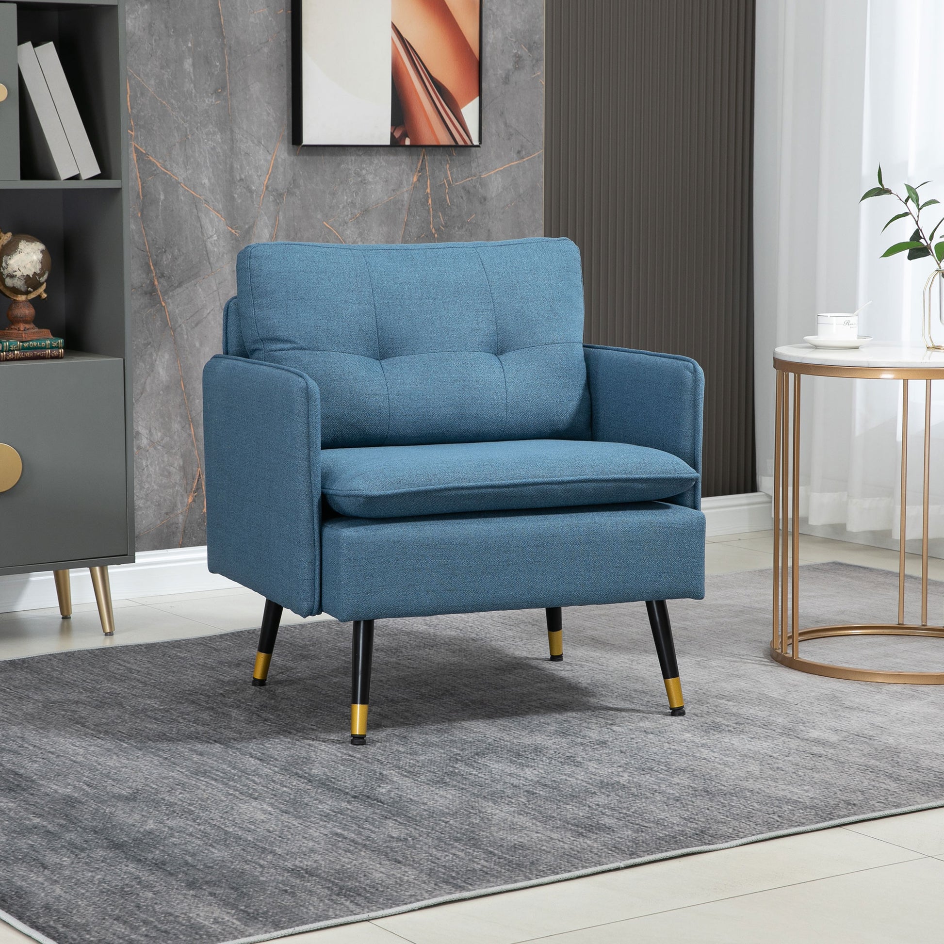 Homcom Modern Armchairs with Steel Legs