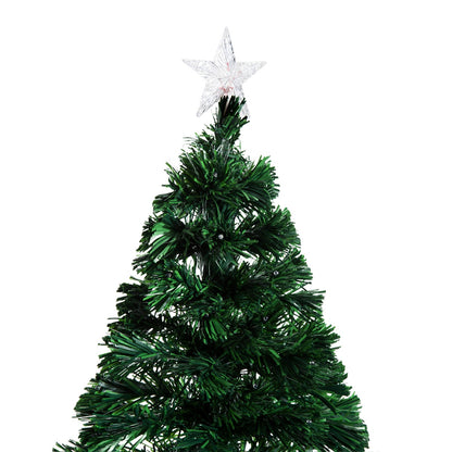 Homcom 5FT Prelit Artificial Christmas Tree with Multi-Coloured Fibre Optic LED Light