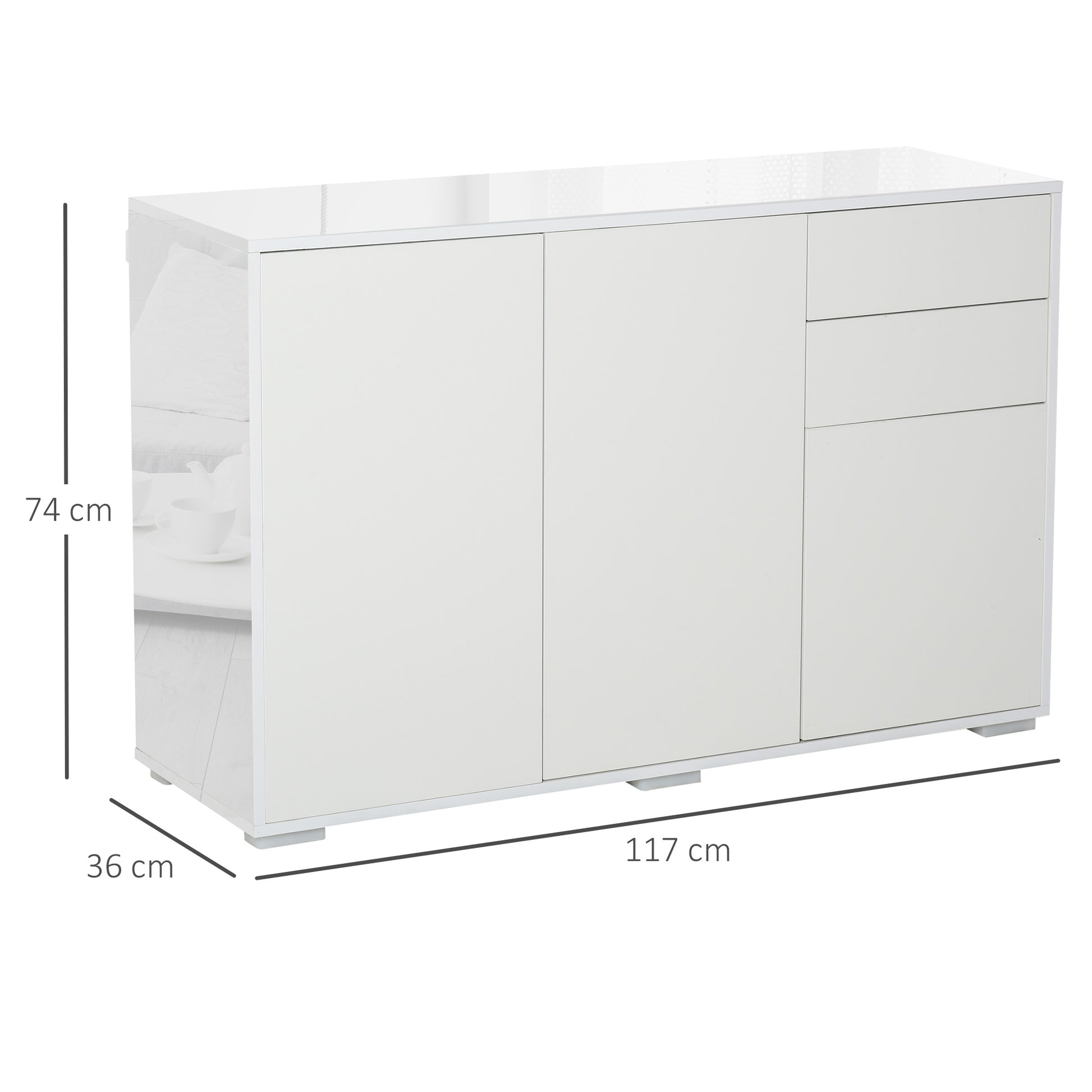 Homcom High Gloss Frame Sideboard