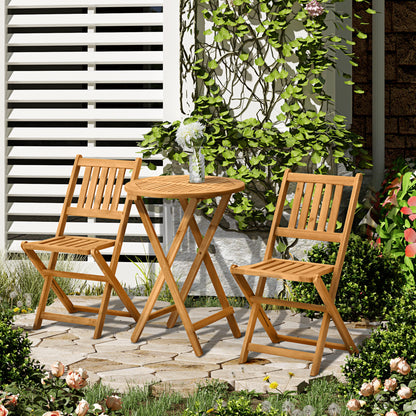 Outsunny 3 Piece Folding Bistro Set