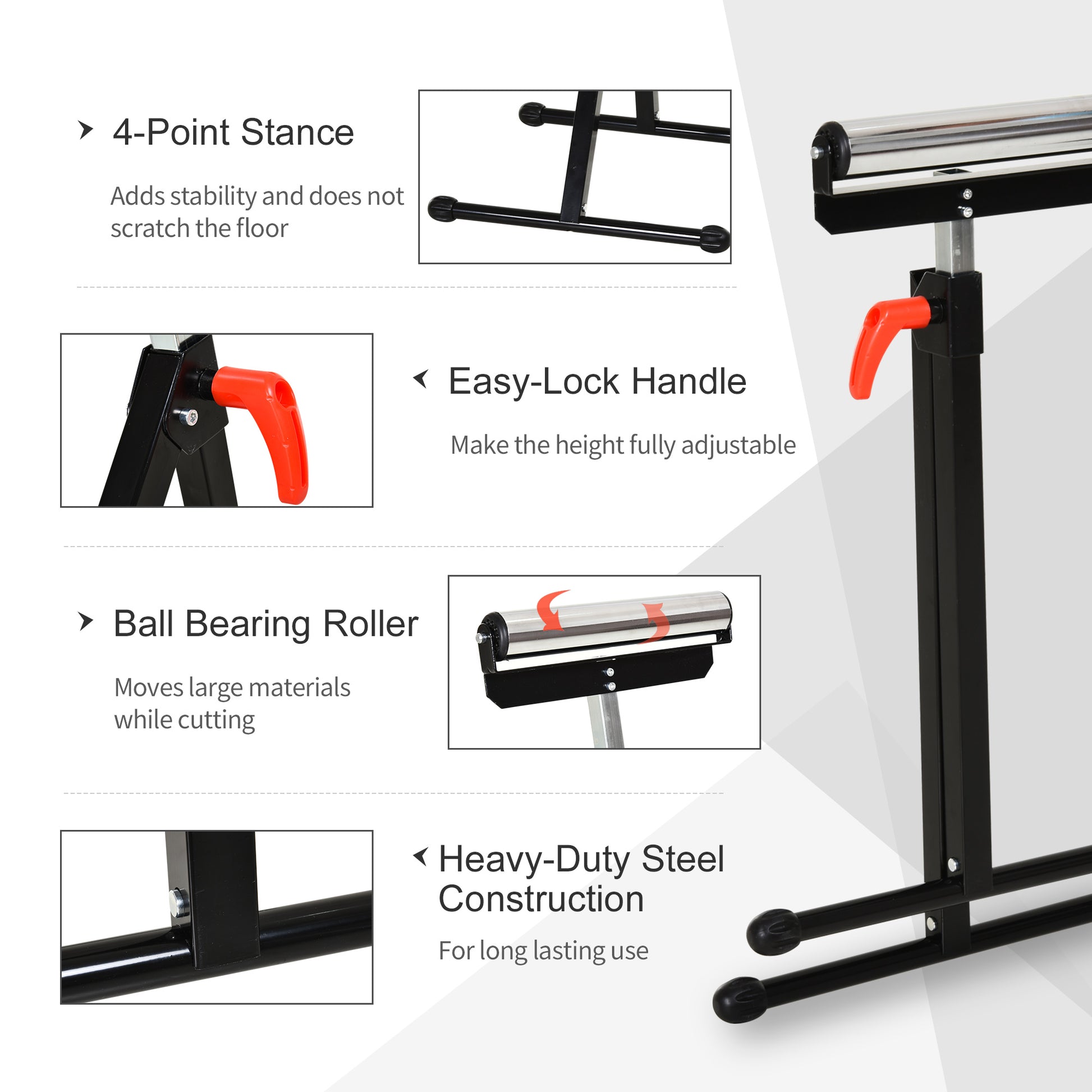 Homcom Folding Roller Stand