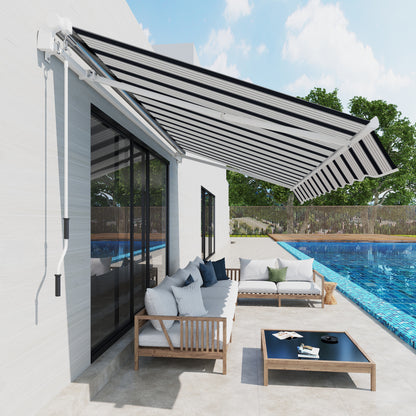 Outsunny Manual Retractable Awning