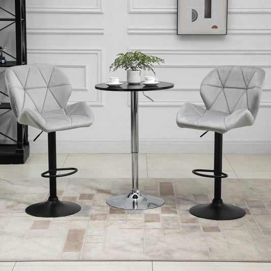 Homcom Adjustable Bar Stools Set of 2