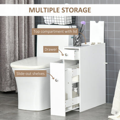 Homcom Bathroom Floor Storage Cabinet