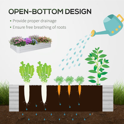 Outsunny Raised Garden Bed with Greenhouse