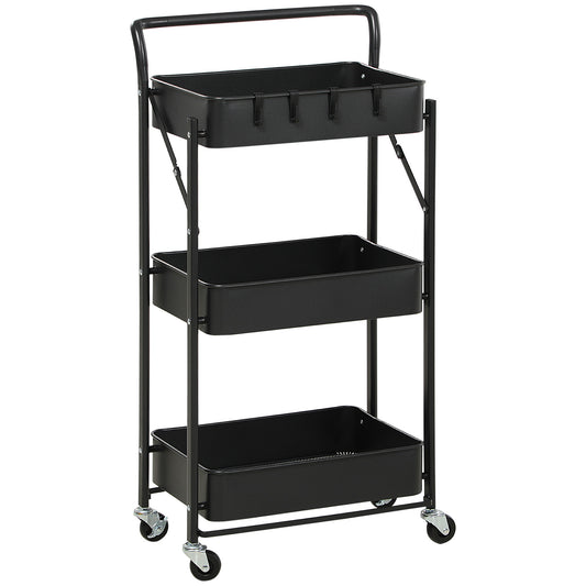 Homcom 3 Tier Storage Trolley Cart