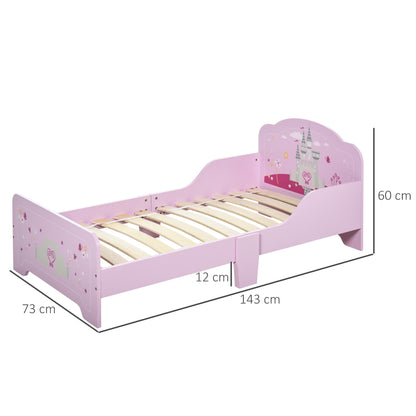 Homcom Castle-Designed Kids Single Bed