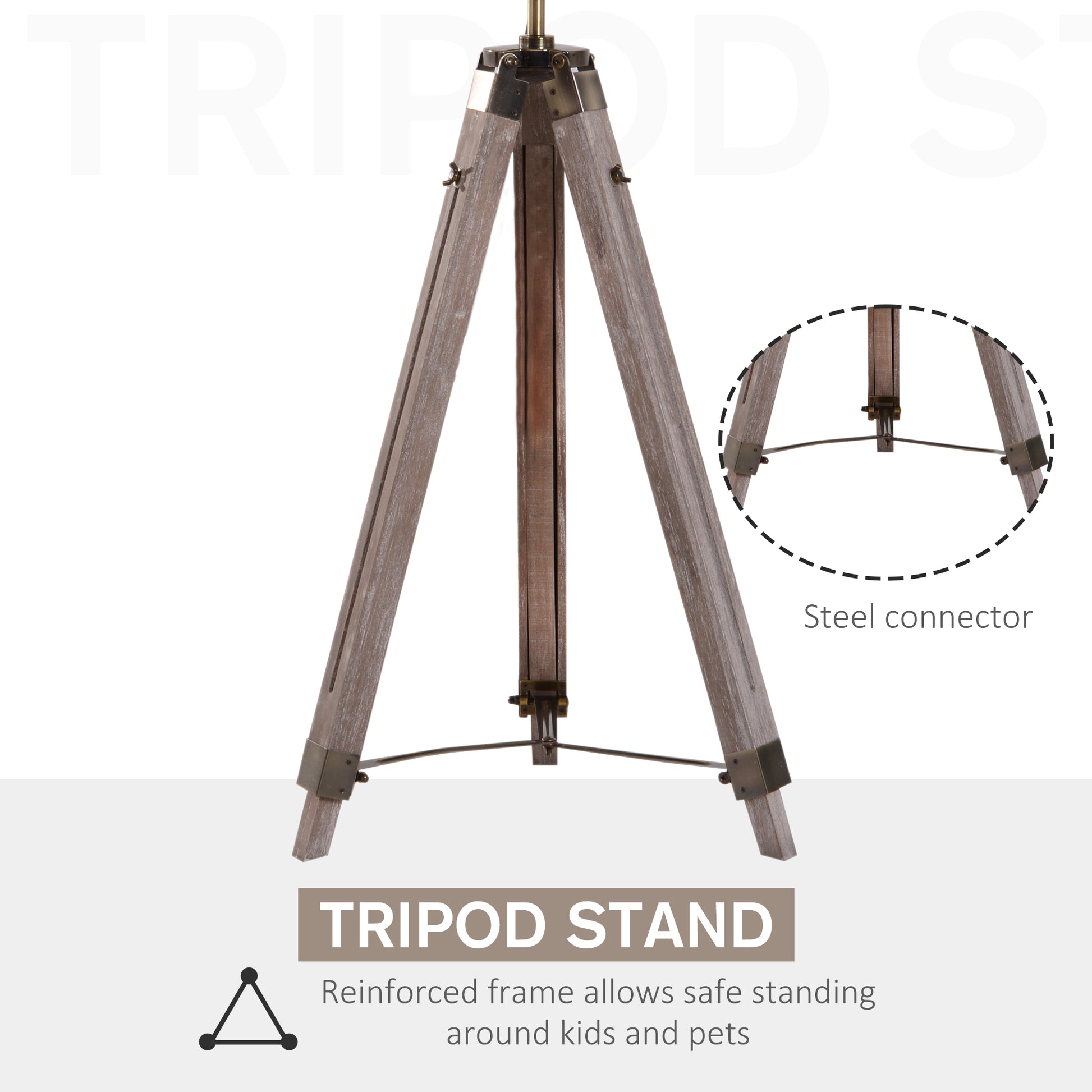 Homcom Vintage Tripod Floor Lamp