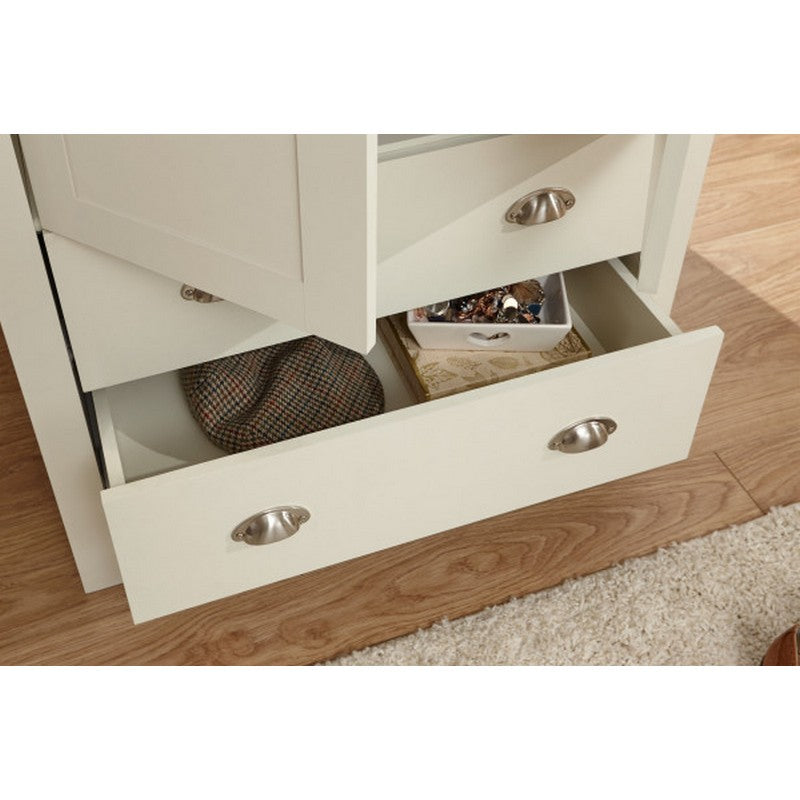 Lancaster Tall Wardrobe Cream 2 Doors 2 Drawers