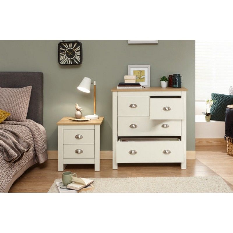 Lancaster Chest of Drawers Cream 4 Drawers