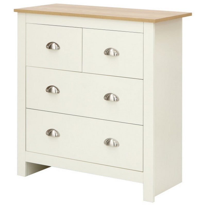 Lancaster Chest of Drawers Cream 4 Drawers