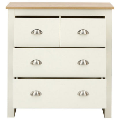 Lancaster Chest of Drawers Cream 4 Drawers