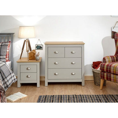 Lancaster Chest of Drawers Grey 4 Drawers