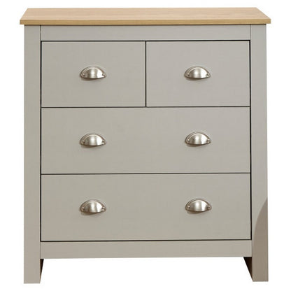 Lancaster Chest of Drawers Grey 4 Drawers