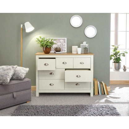 Lancaster Large Chest of Drawers Cream 7 Drawers