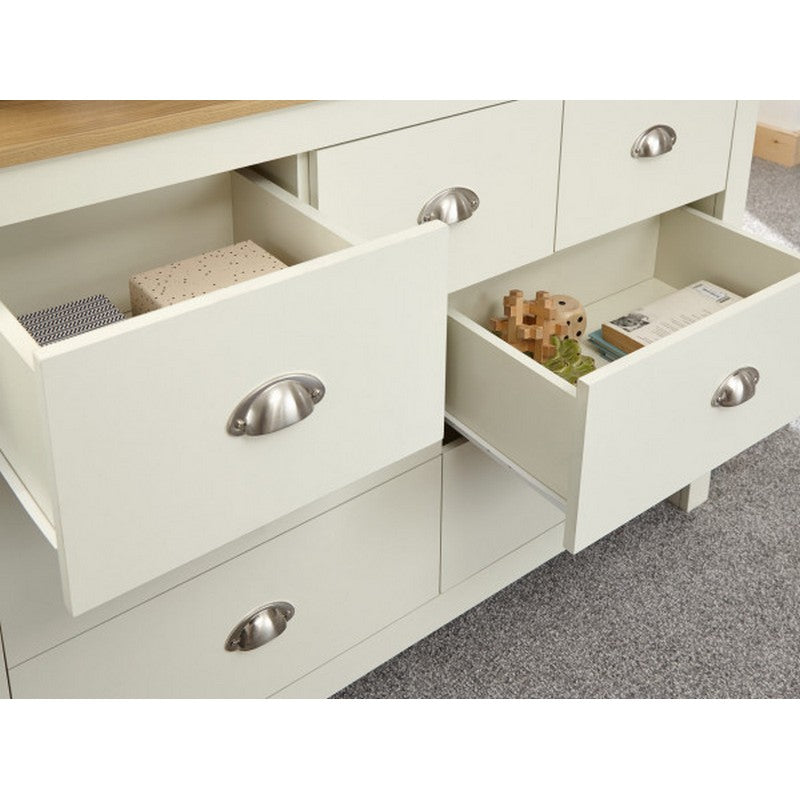 Lancaster Large Chest of Drawers Cream 7 Drawers