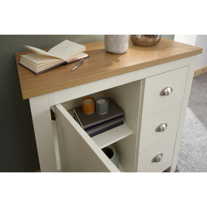 Lancaster Sideboard Cream 1 Door 2 Shelves 3 Drawers