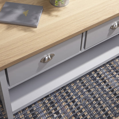 Lancaster Coffee Table Grey 1 Shelf 2 Drawers