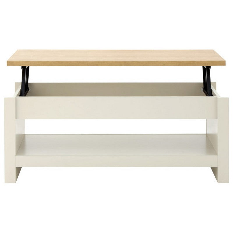 Lancaster Extending Coffee Table Cream 1 Shelf 105cm