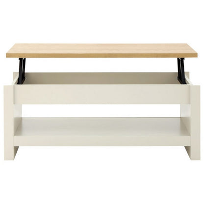 Lancaster Extending Coffee Table Cream 1 Shelf 105cm